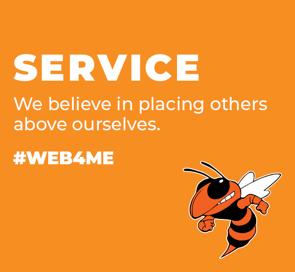 SERVICE We believe in placing others above ourselves.  #WeB4Me