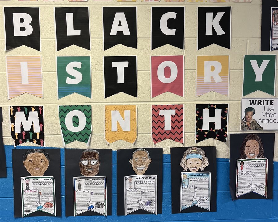 Delcroft Celebrates Black History Month with student projects!