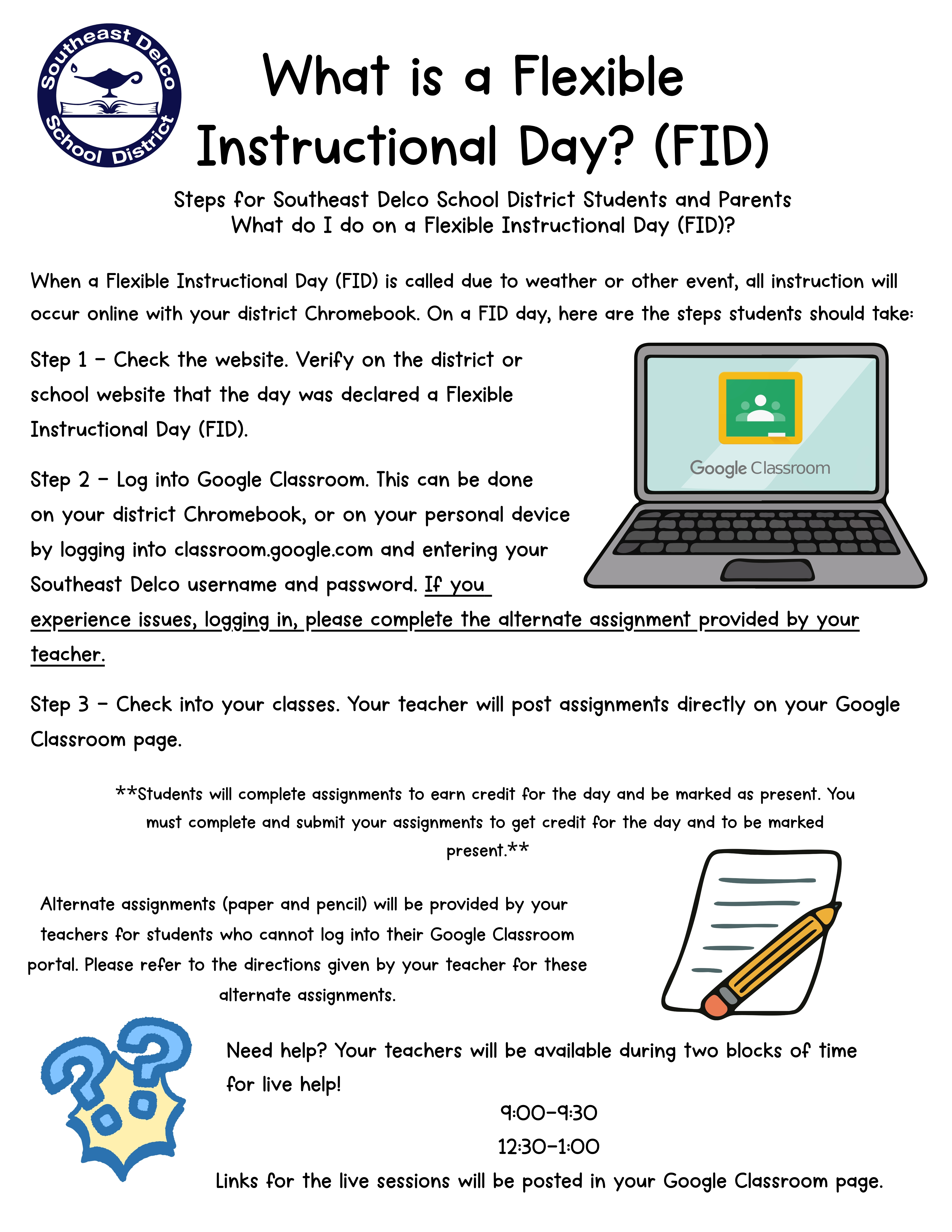 Flexible Instructional Day Instructions (FID)
