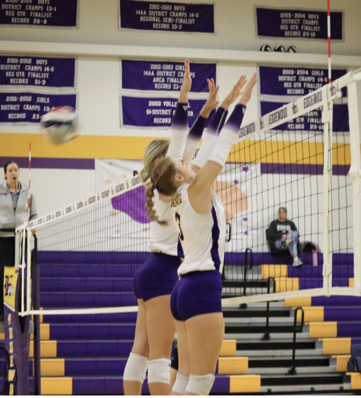 Volleyball team players at a game