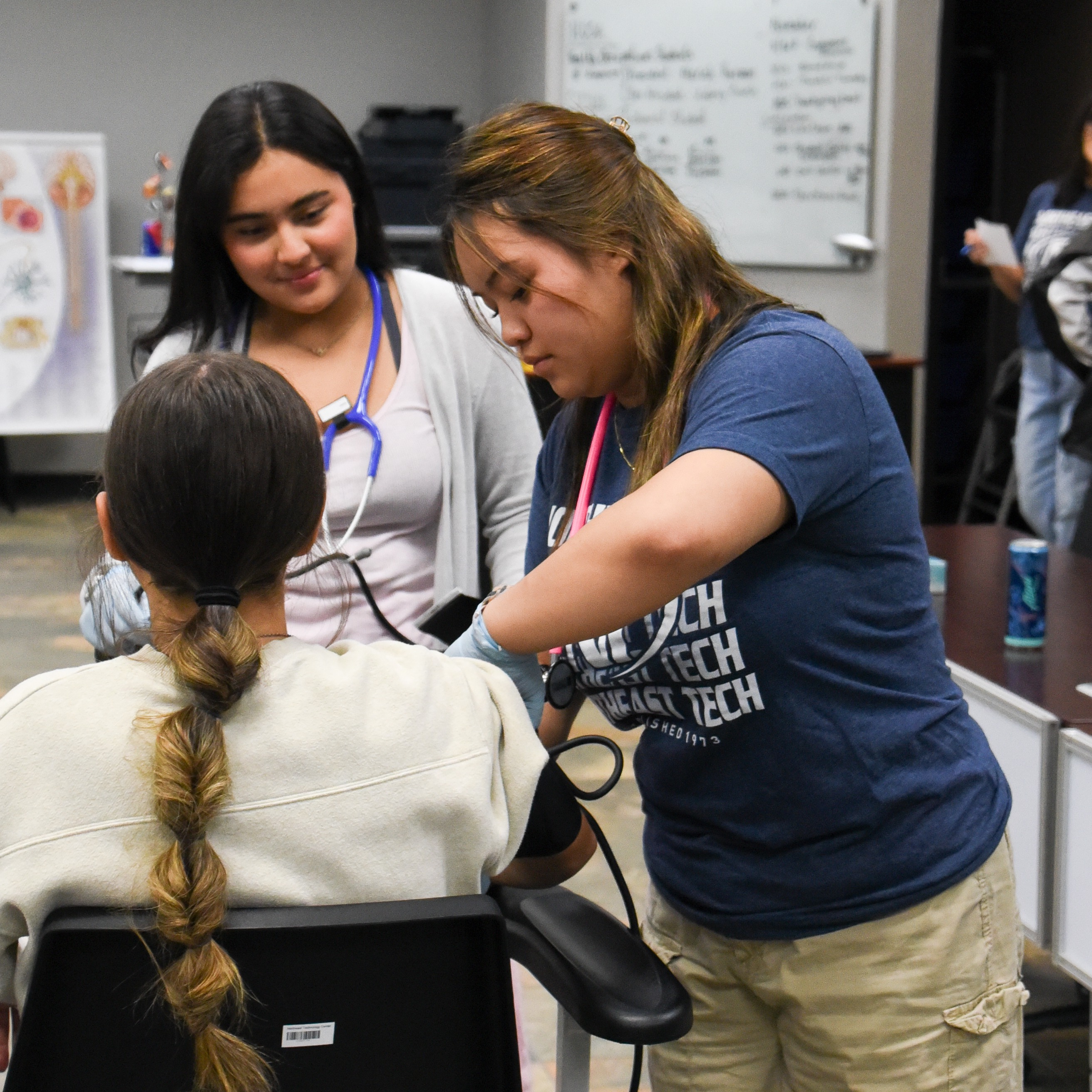 Health Careers Students practicing skills