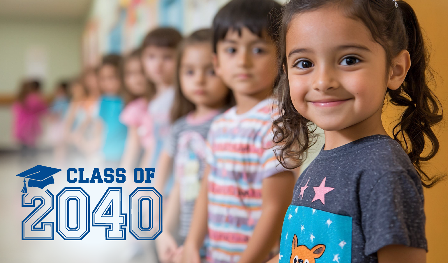 Pre-K students starting this school year will be the class of 2040.