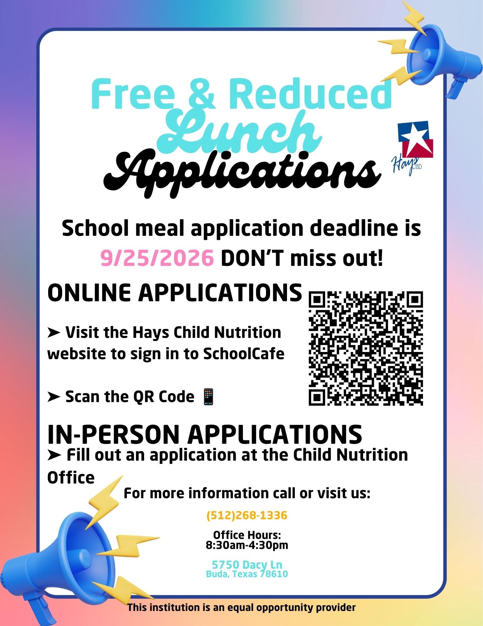 Free & Reduced Lunch Application