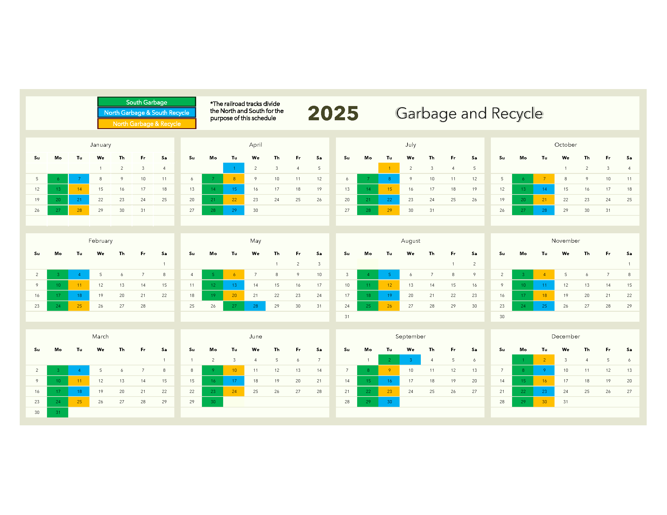 GFL Garbage And Recycle Schedule City Of Fairbury
