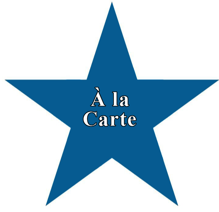 a la carte menu on blue star
