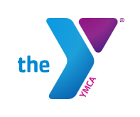 The logo of the YMCA, featuring a stylized blue 'Y' with a purple triangle and the text 'the Y YMCA' in a modern font.