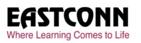 The logo of EASTCONN, featuring the name in bold black letters with the tagline 'Where Learning Comes to Life' in a smaller maroon font beneath it.