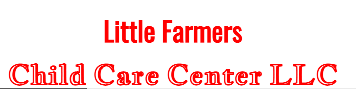A text-based logo featuring the words 'Little Farmers' in red at the top and 'Child Care Center LLC' in red below it, set against a white background.