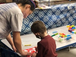 Preschool students in class