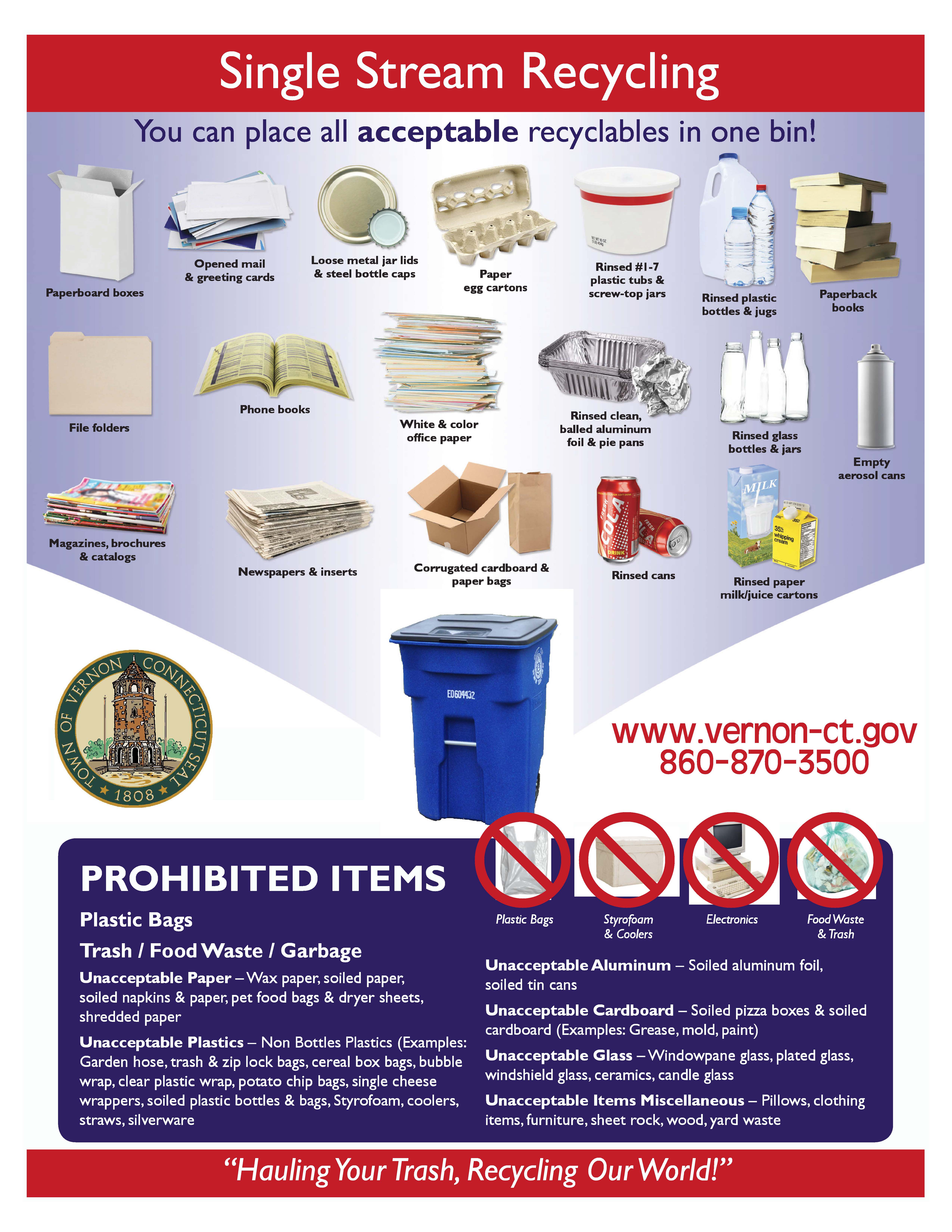 Vernon Single Stream Recycling