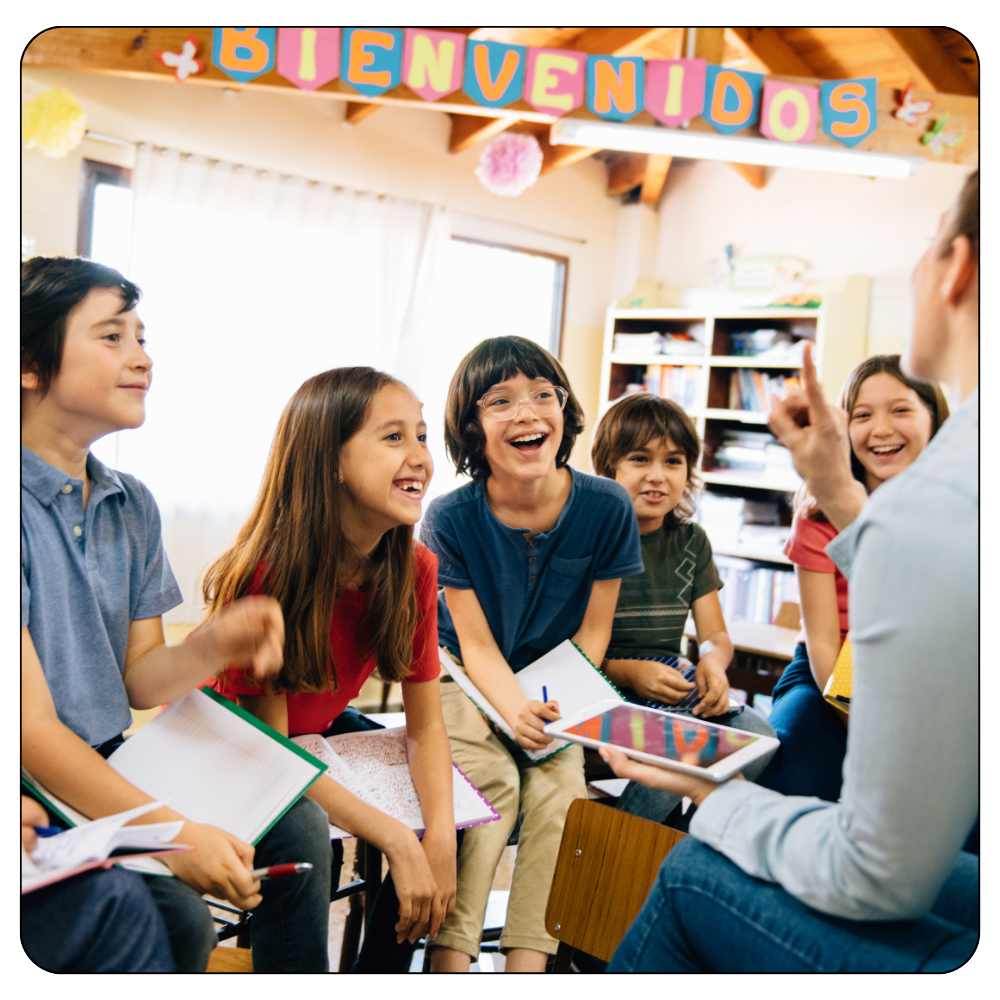 students discussing