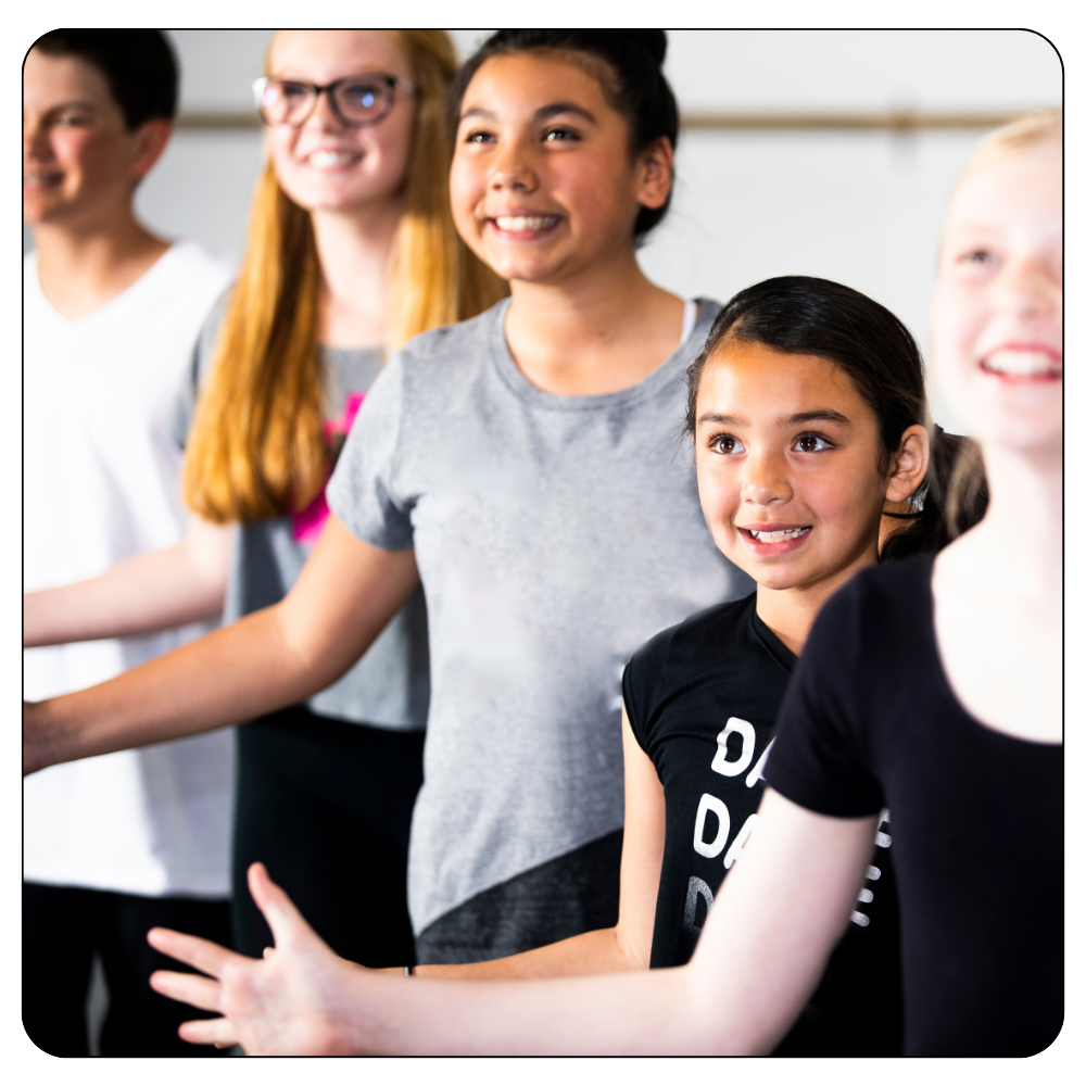 Students dancing