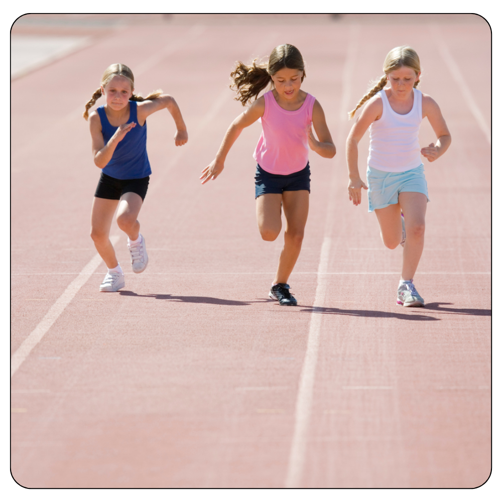 girls running