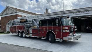 Bellefontaine Fire Department Truck 21 Parked in front of the Bellefontaine Fire Department