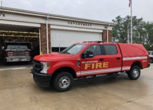 Bellefontaine Fire Department Utility 21 Parked in front of the Bellefontaine Fire Department