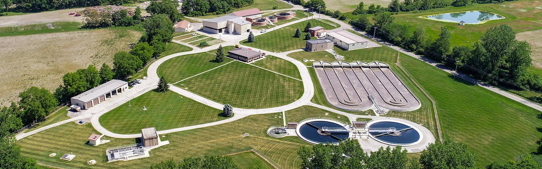 Ariel view of the Wastewater Plant in Bellefontaine Ohio