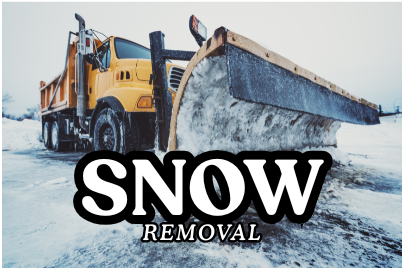 City Truck plowing snow with the title "Snow Removal"