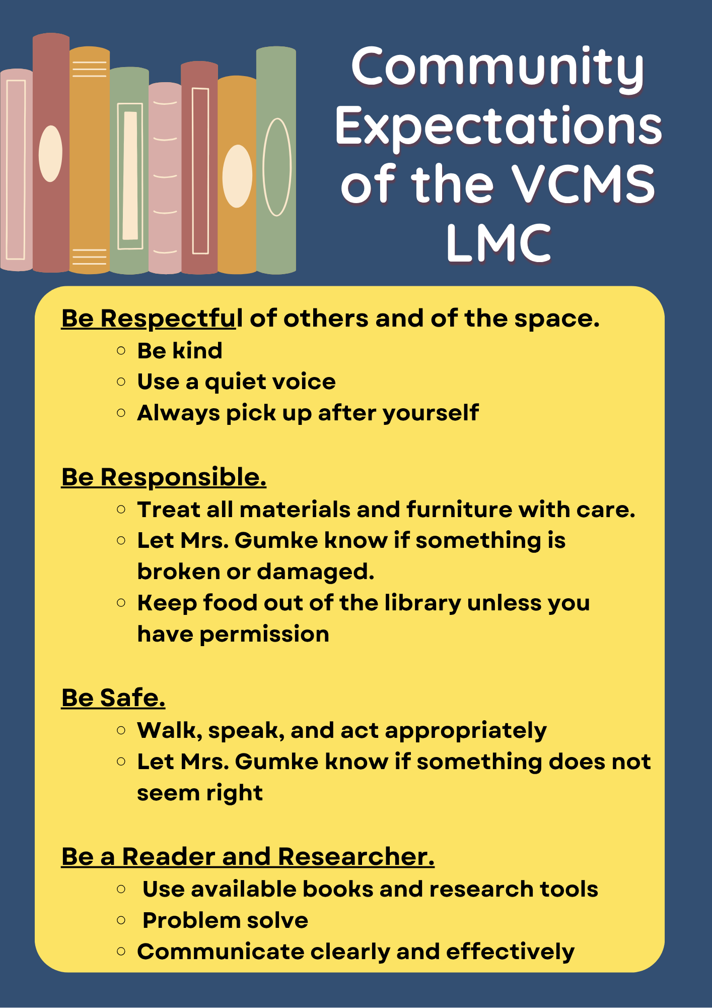Library Rules and Expectations