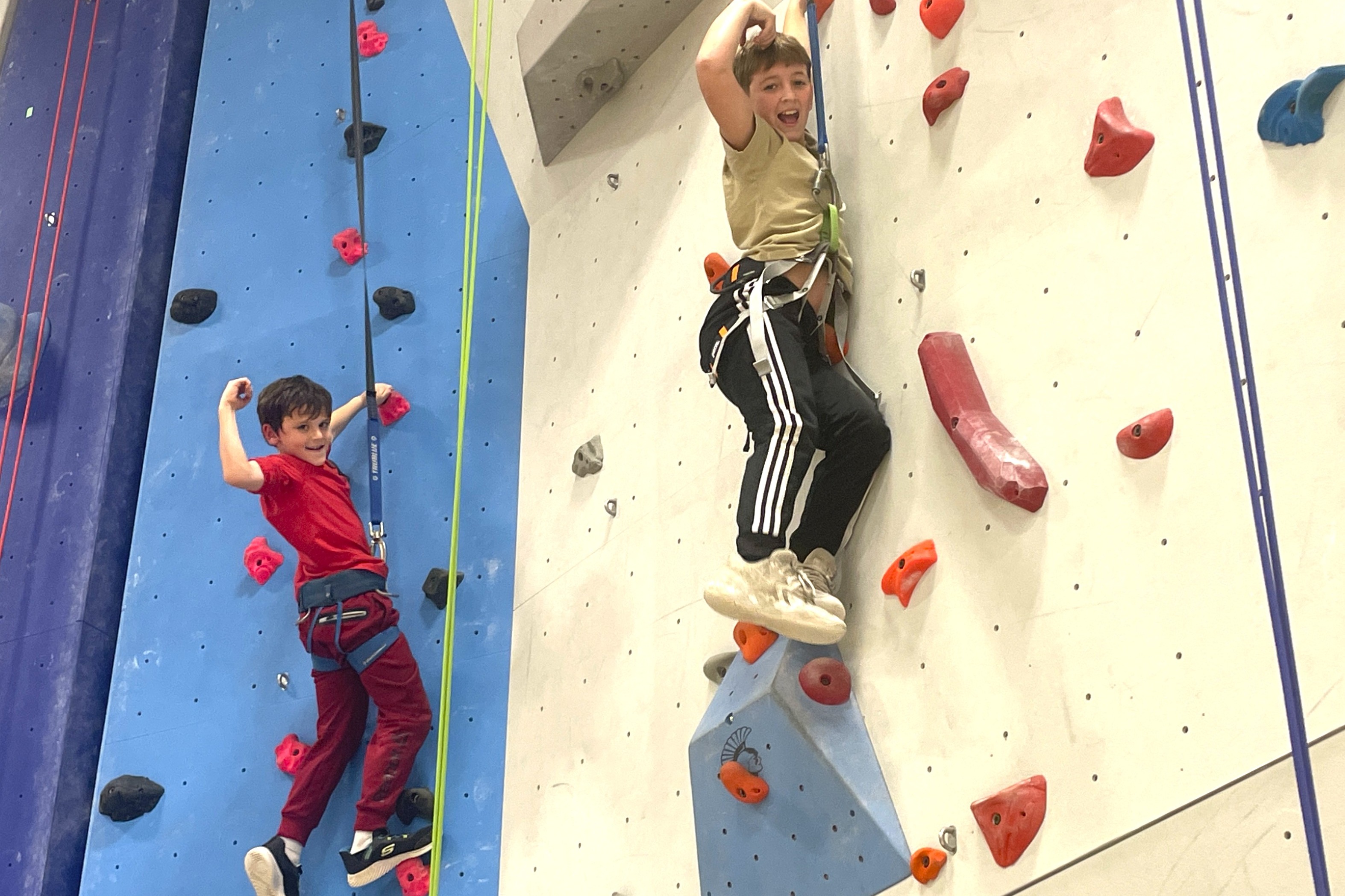 Ridgeway students at WSU Climbing Wall