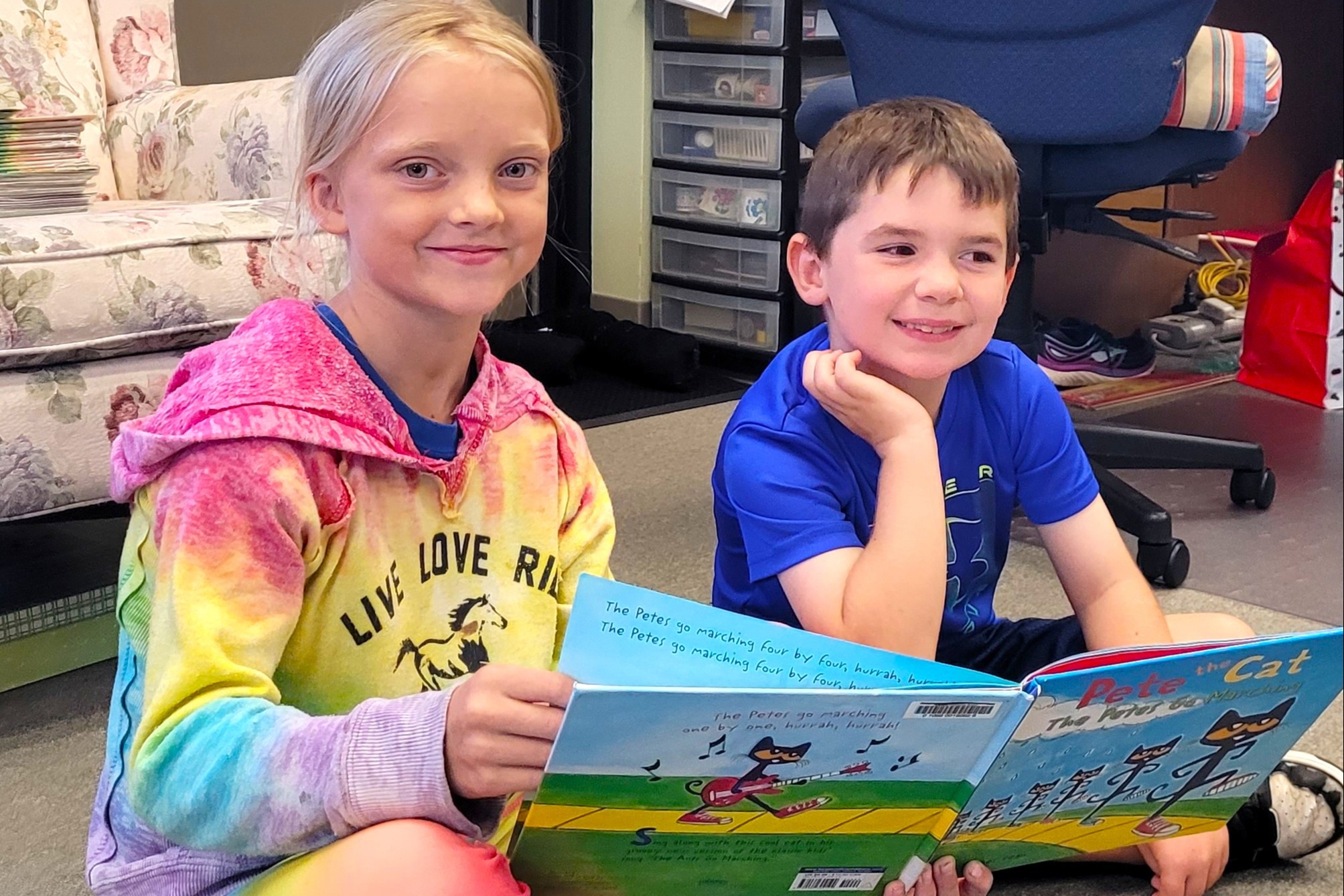 4th Gr. & 1st Grade Student During Reading Buddies Time