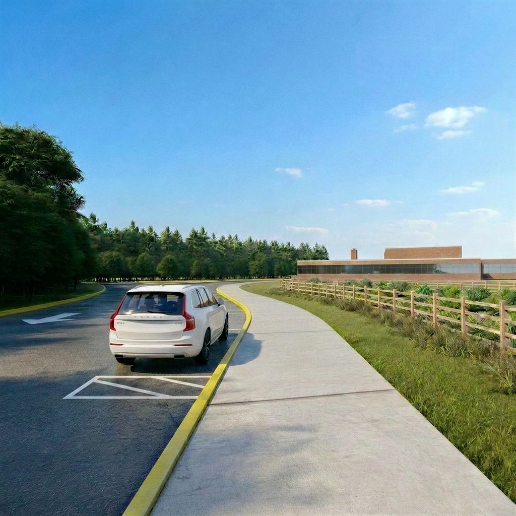 LRP - View from Access Drive towards Pompton Ave
