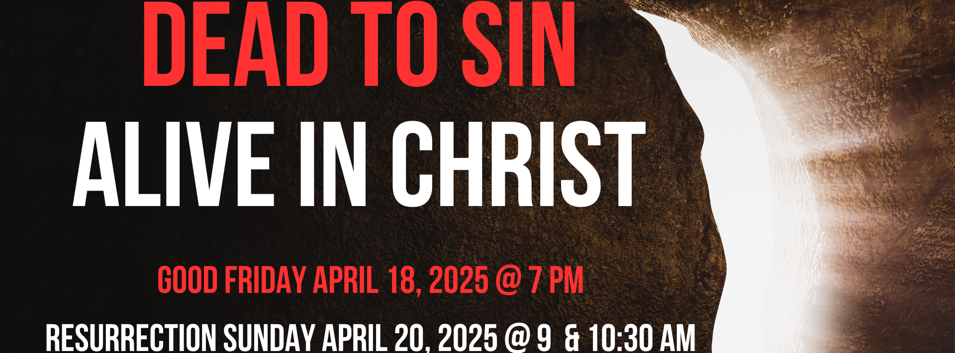 Easter weekend service times