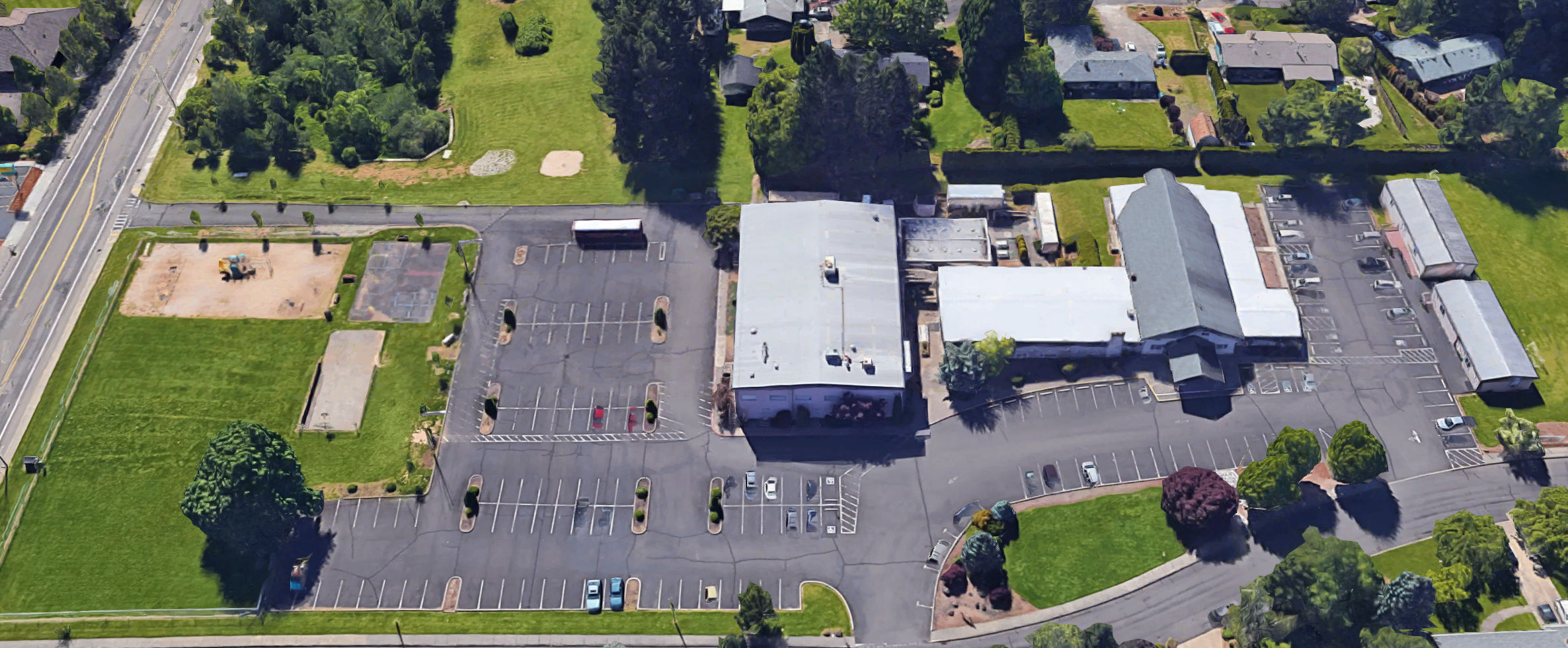 Birdseye view of the school