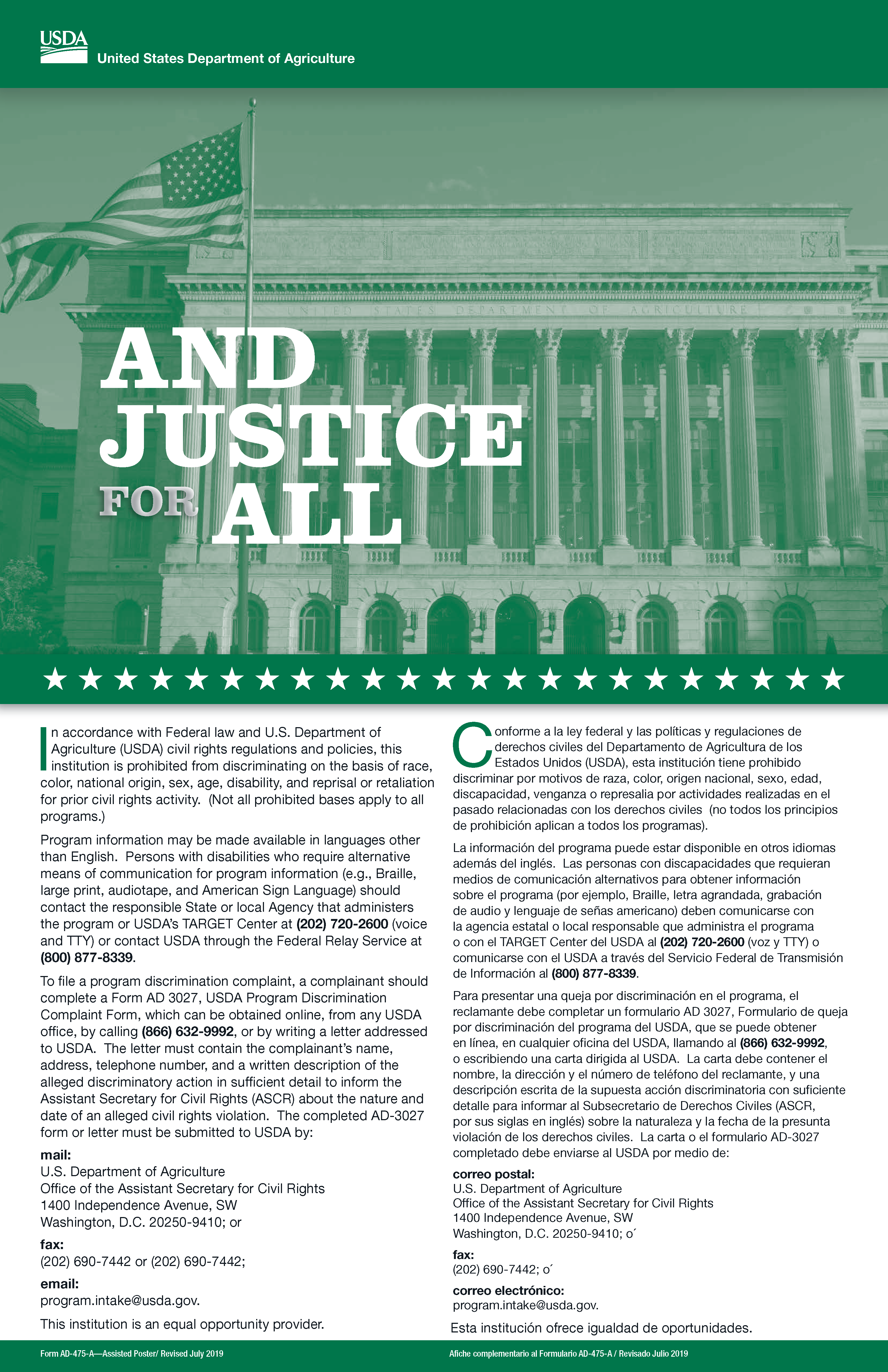 USDA Nondiscrimination Statement