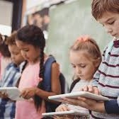 Students using technology