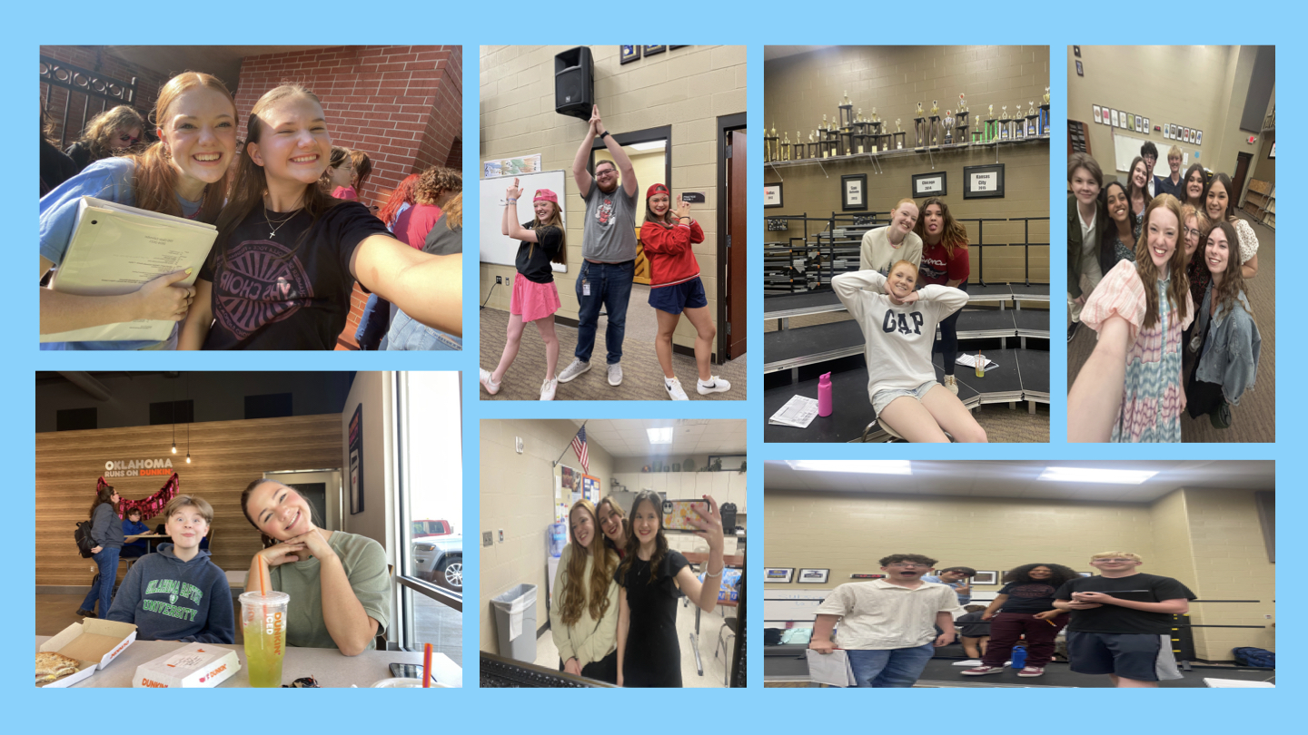 Students pose in a variety of locations, showcasing the many events and activities students participated in through the school year.