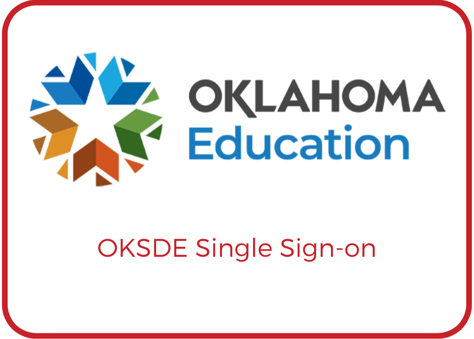 OKSDE Single Sign-on logo and link to website