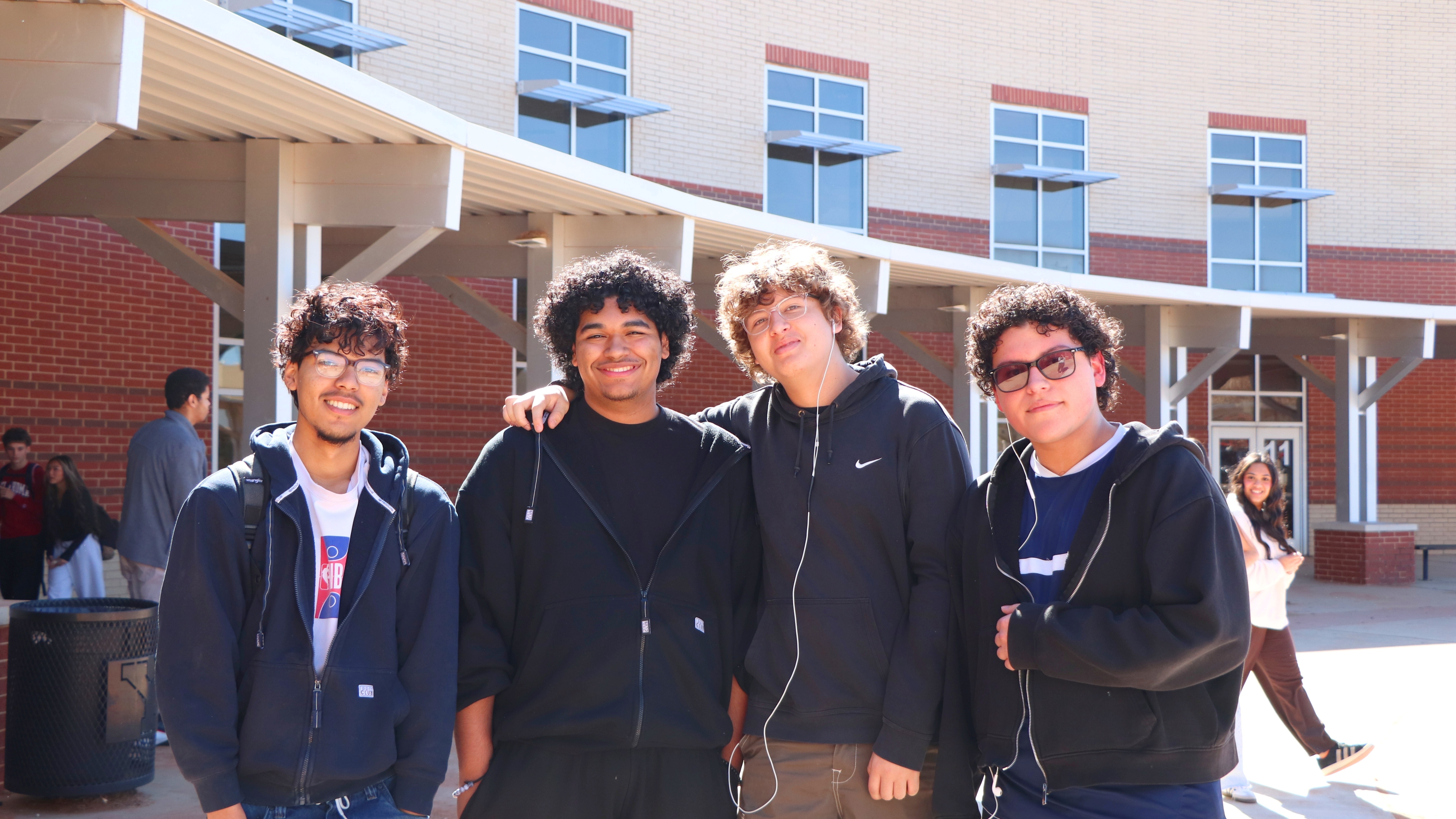 Yukon High School Students Enjoying Lunch On The Courtyard