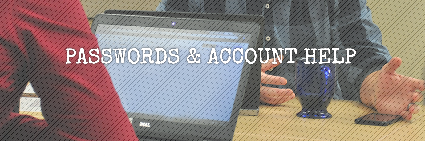 Passwords & Account Help banner