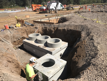 Lacamas Lake Elementary in construction