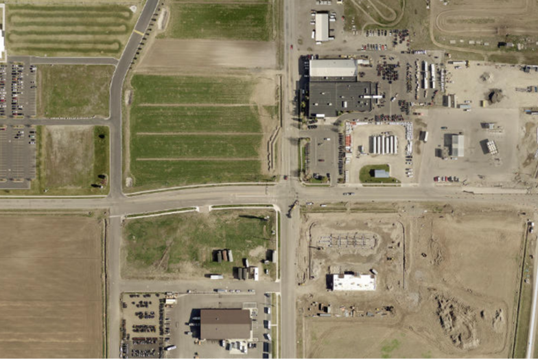 aerial map video of university area in Rexburg