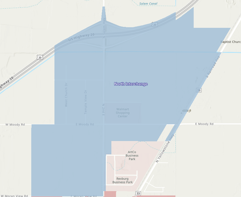 downtown area district map