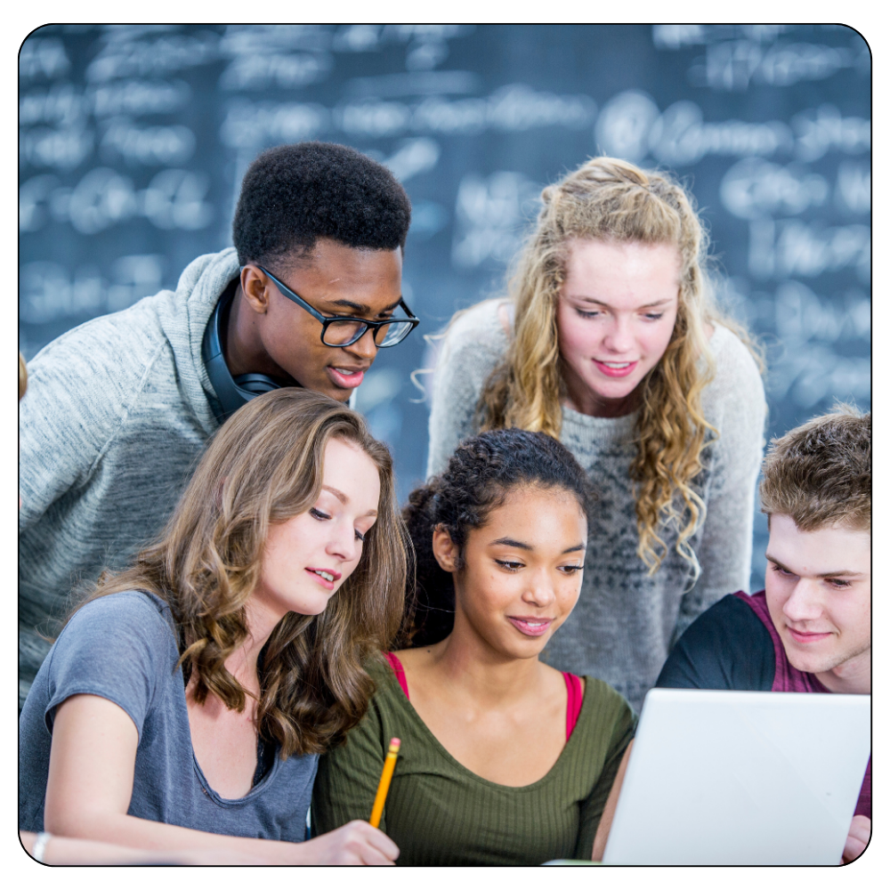 students discussing