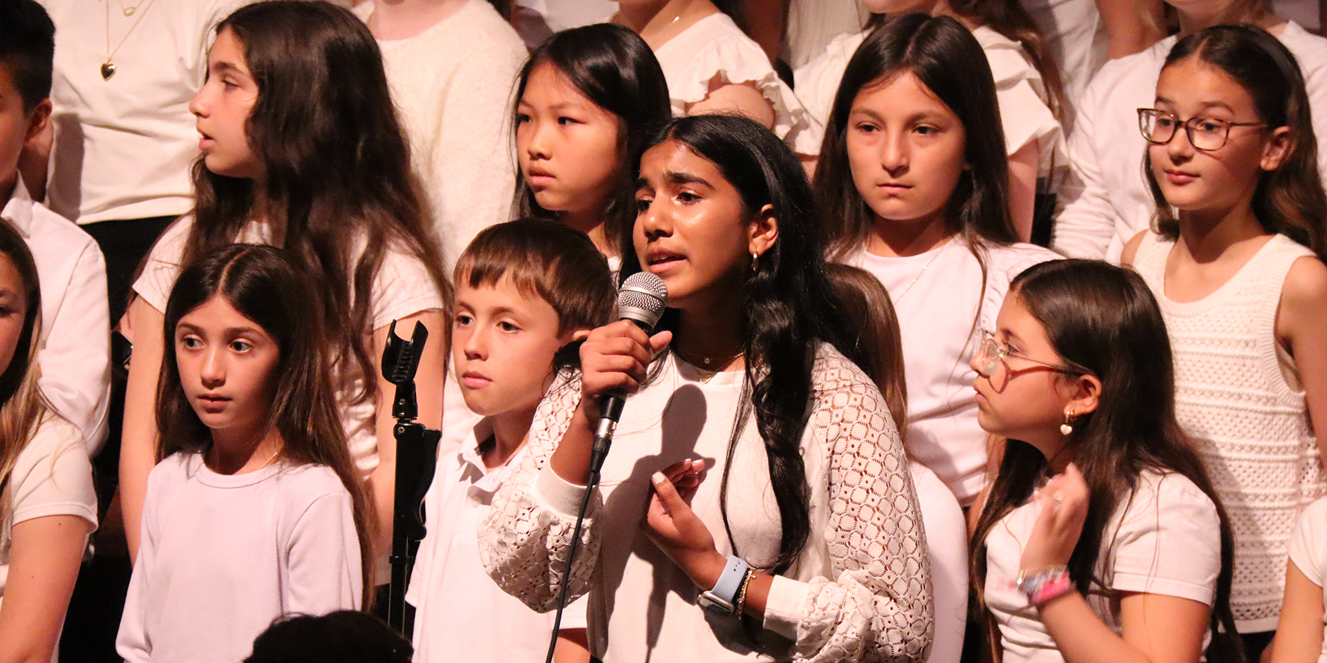 students singing