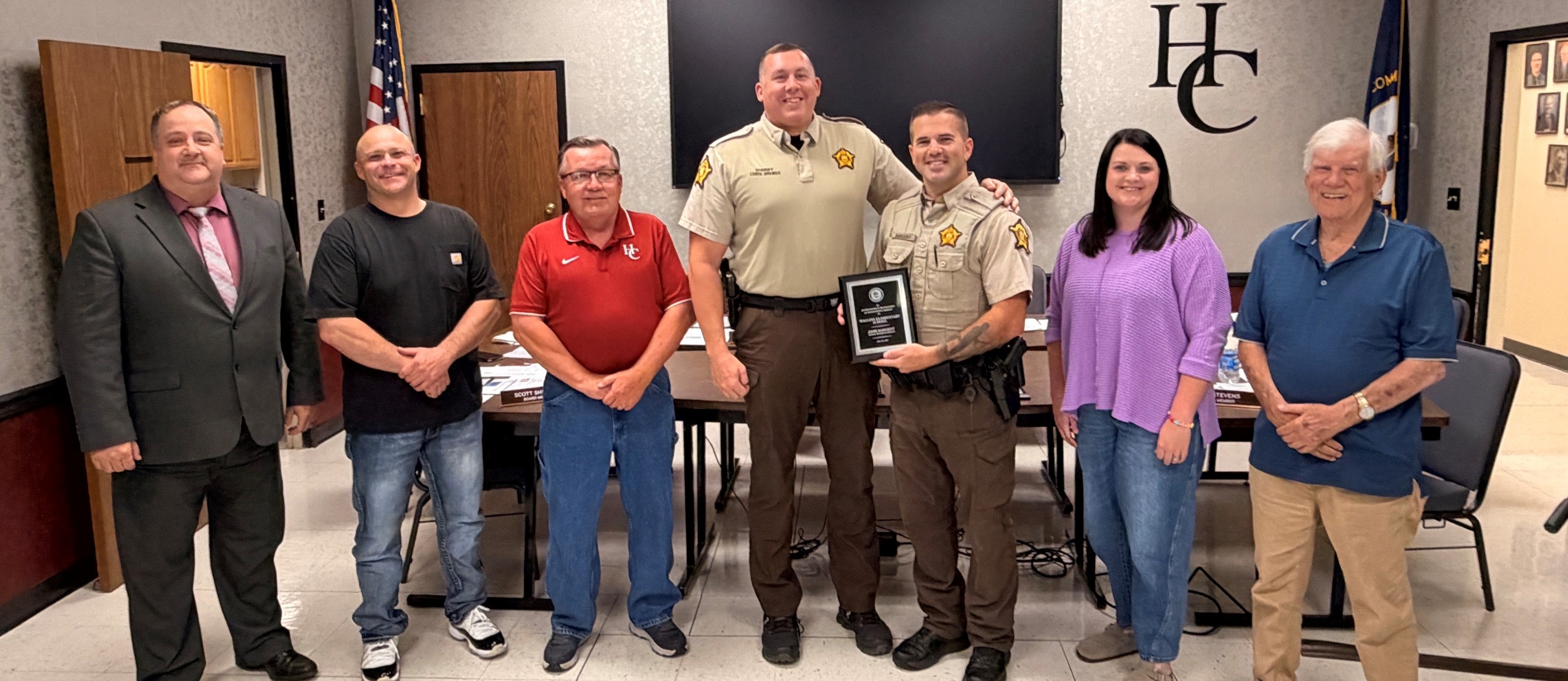 Wallins Elementary School Resource Officer received state honors for his service to students, school and community. 