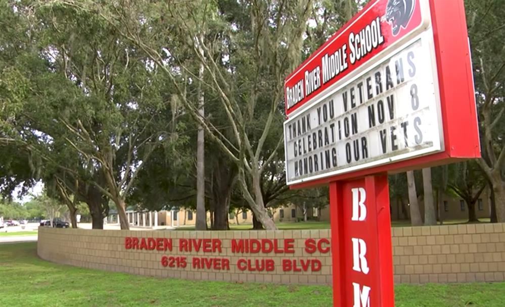Braden Middle School sign