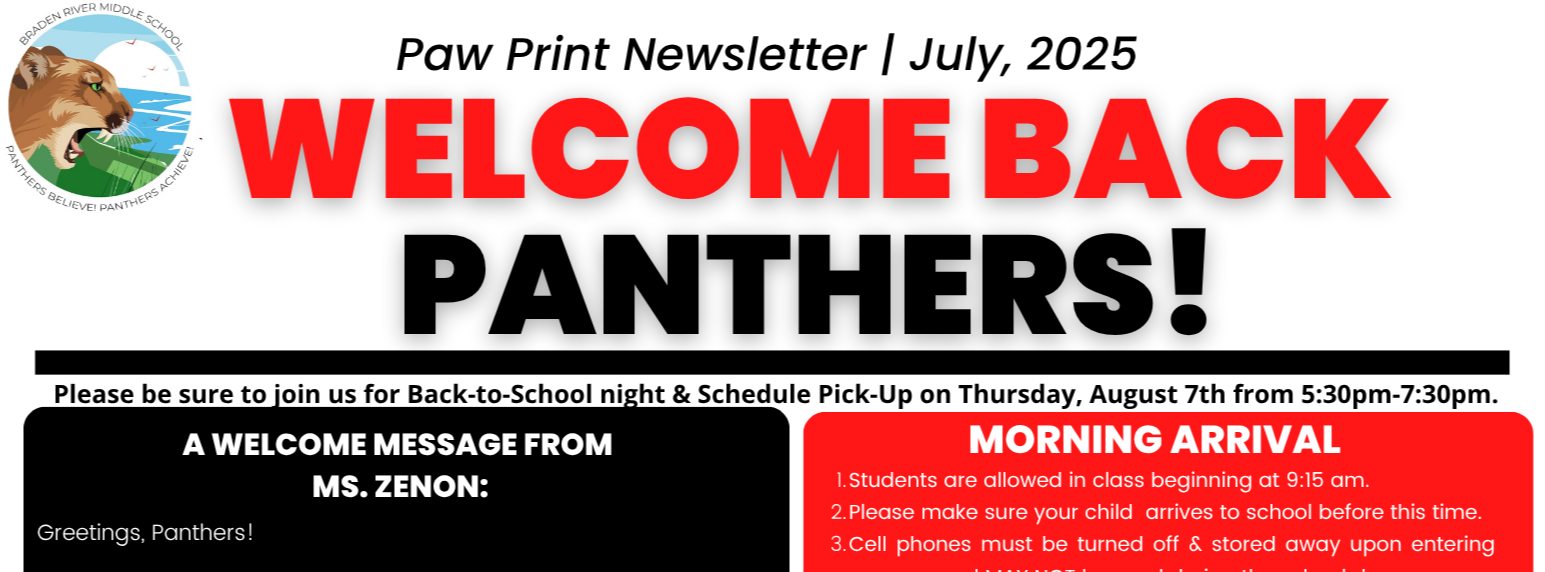 Welcome Back Newsletter