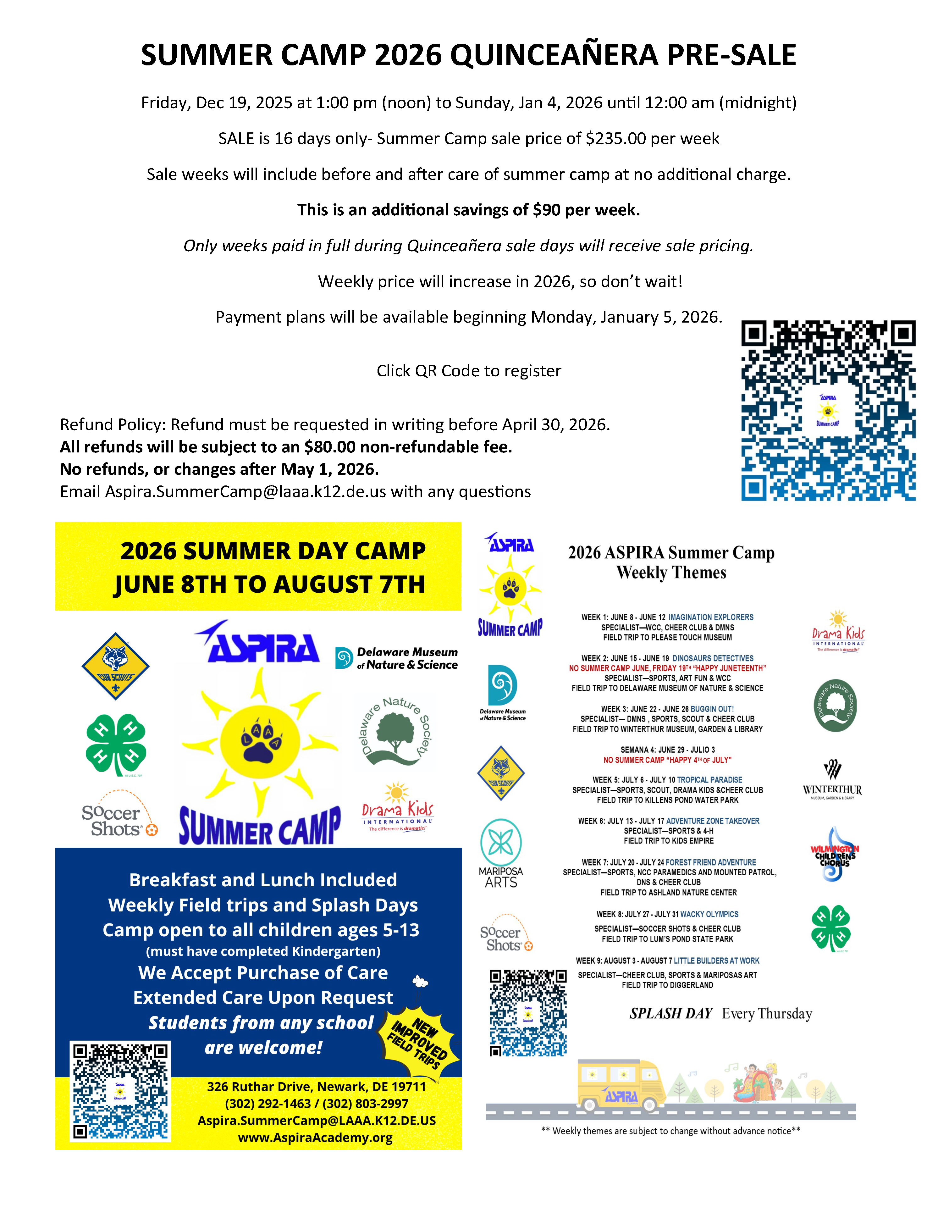 Pre Sale Summer Camp