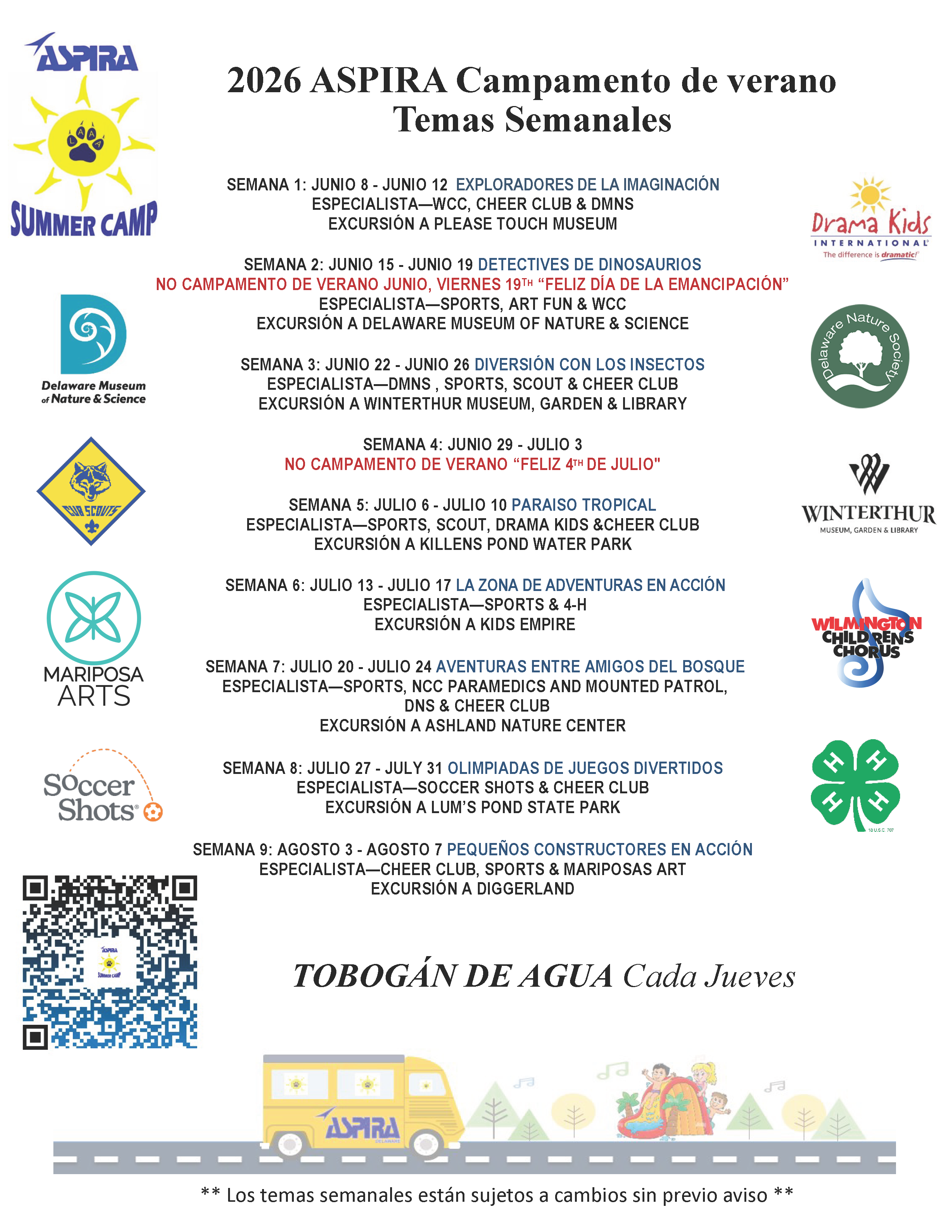 Summer Camp Themes 2026_Spanish