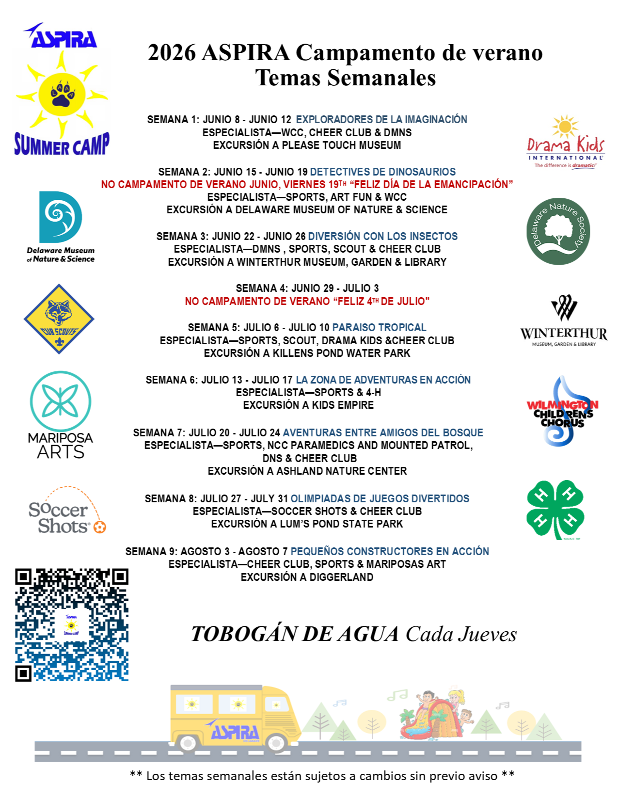 Summer Camp Themes 2026_Spanish