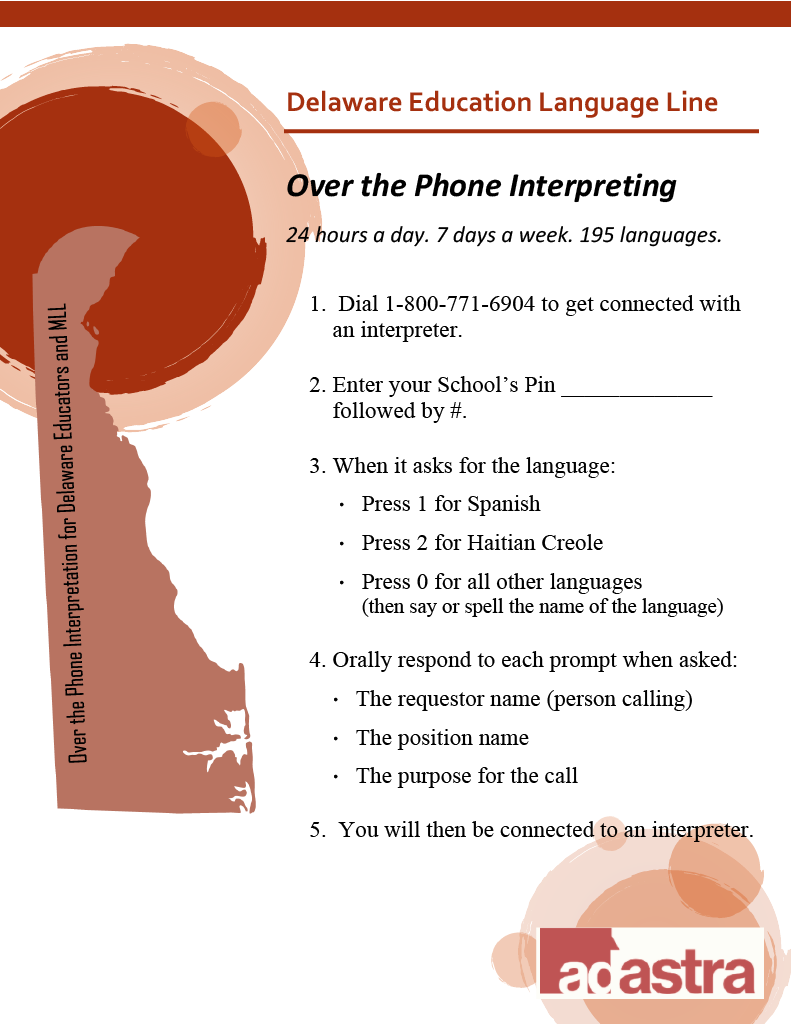 DOE Language Line instructions