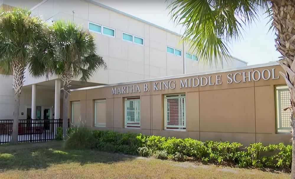 King Middle School sign