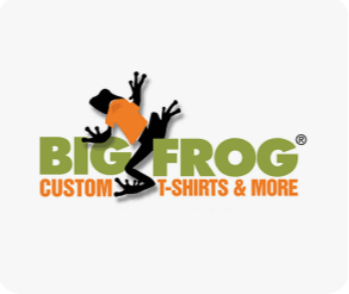 Logo of frog wearing t-shirt