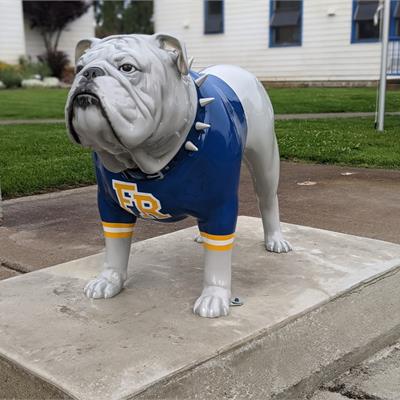 bulldog statue