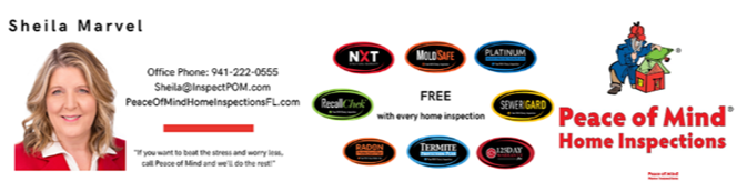 Peace of Mind Home Inspections, LLC is a veteran-owned, Florida-licensed home & commercial inspection company proudly serving Sarasota, Manatee
