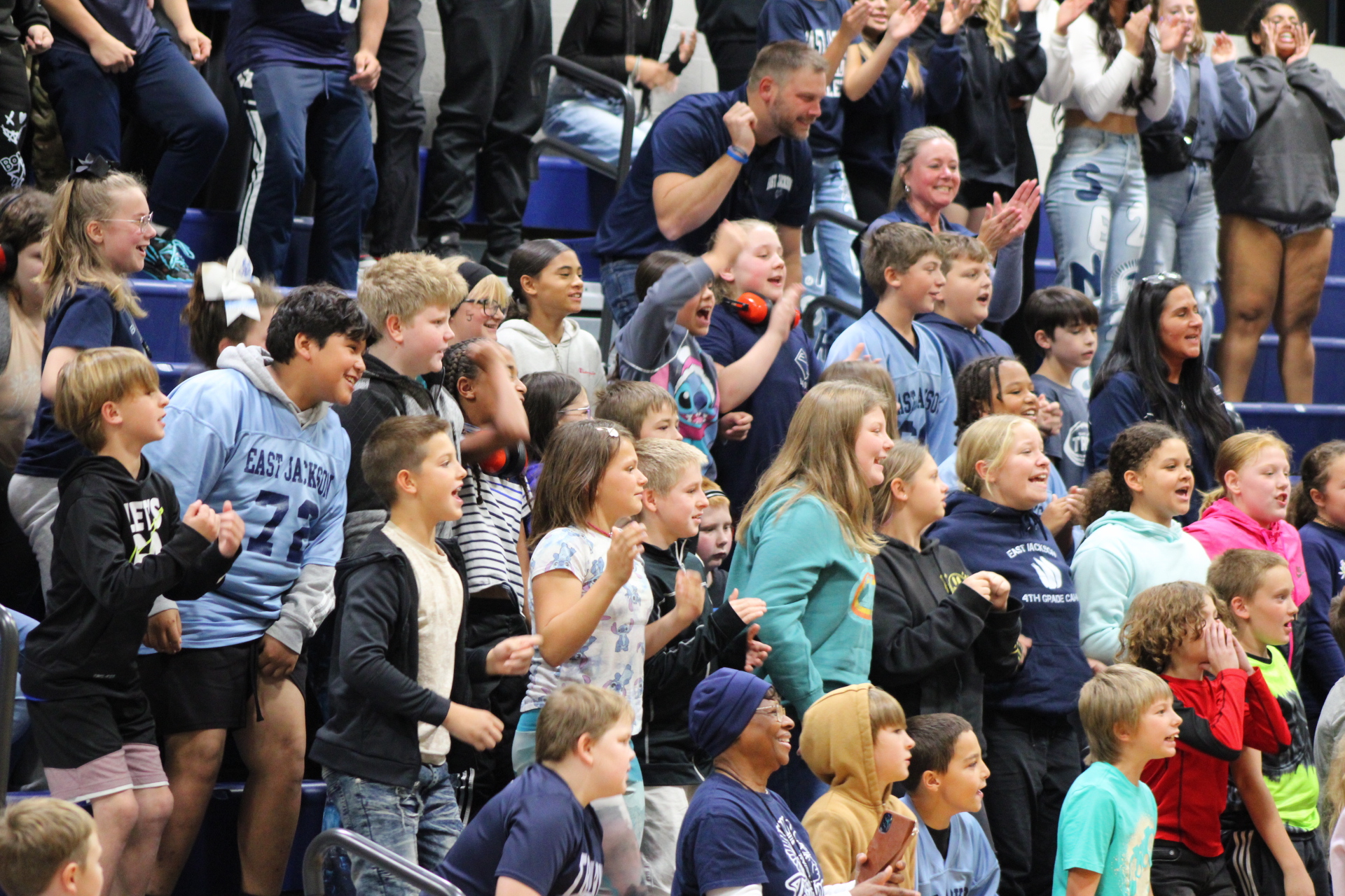 Students from EJE got to experience the Trojan Experience at the Homecoming Pep Assembly